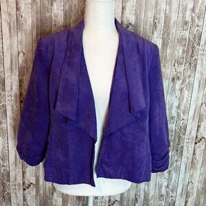 Dress Barn Purple Lined Waist Length Blazer size XL
